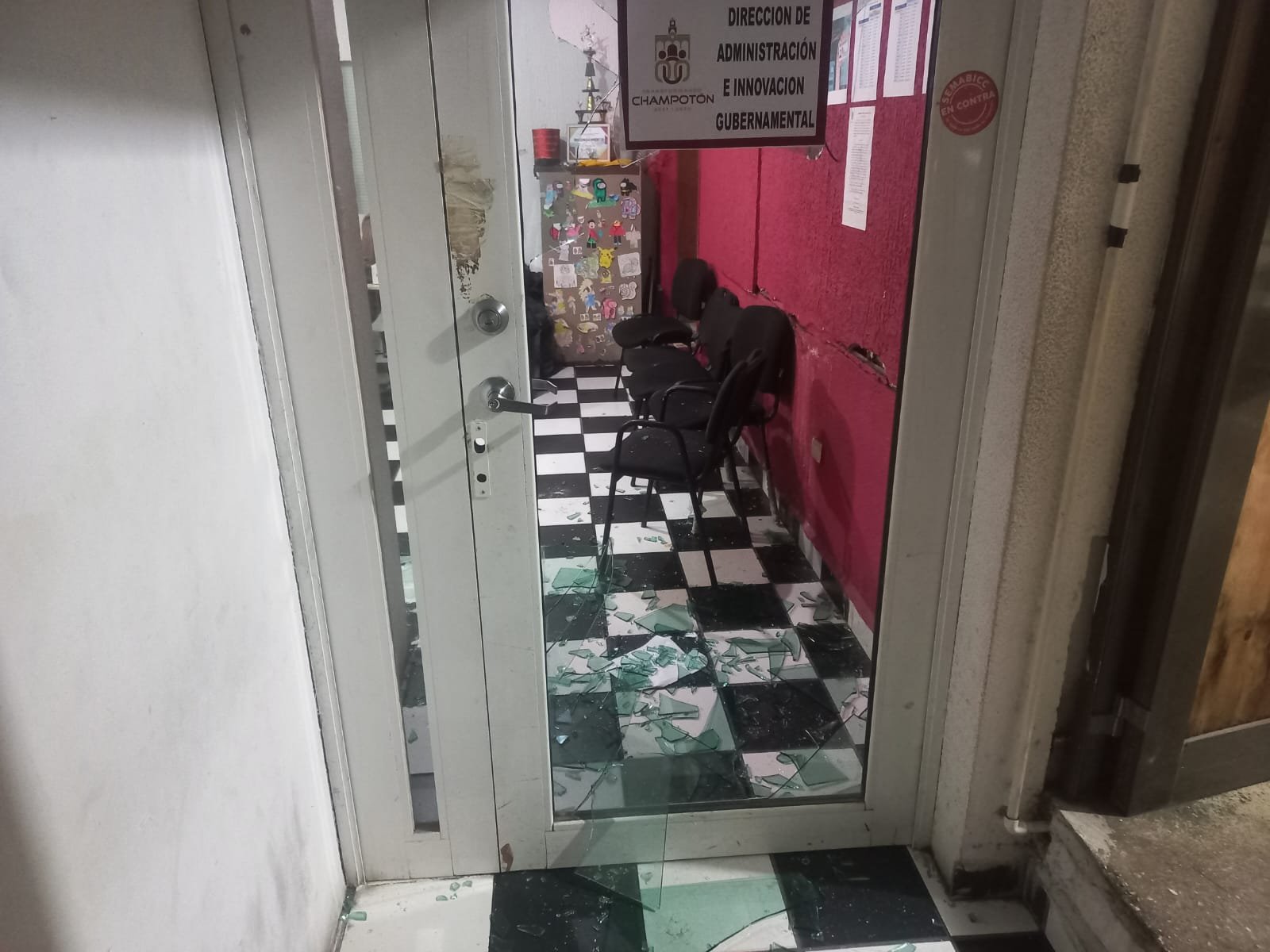 Señalan a elemento de la Guardia Nacional por daños en Palacio Municipal de Champotón