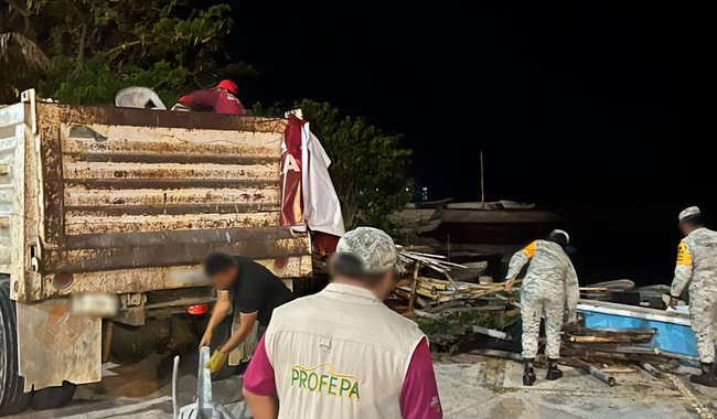 Recuperan zona costera protegida en Campeche tras operativo interinstitucional